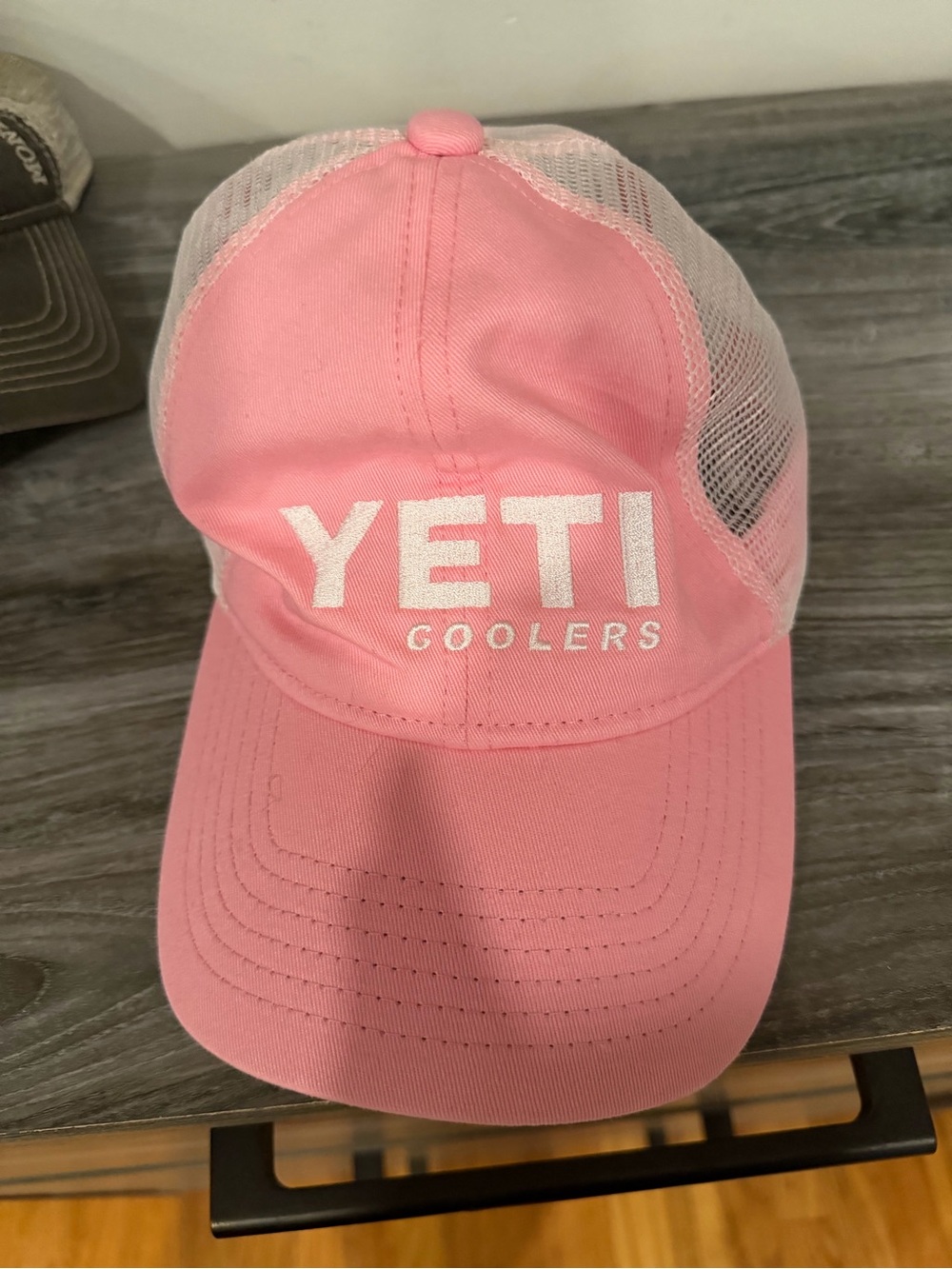 Yeti Kids Pink Mesh Trucker Hat with White Logo